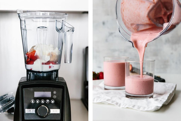 xay nhuyễn sinh tố dâu tây